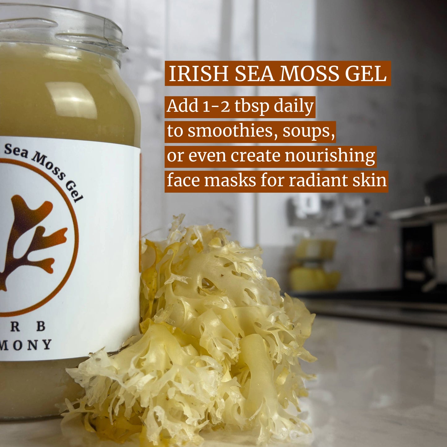 Jar of irish sea moss gel